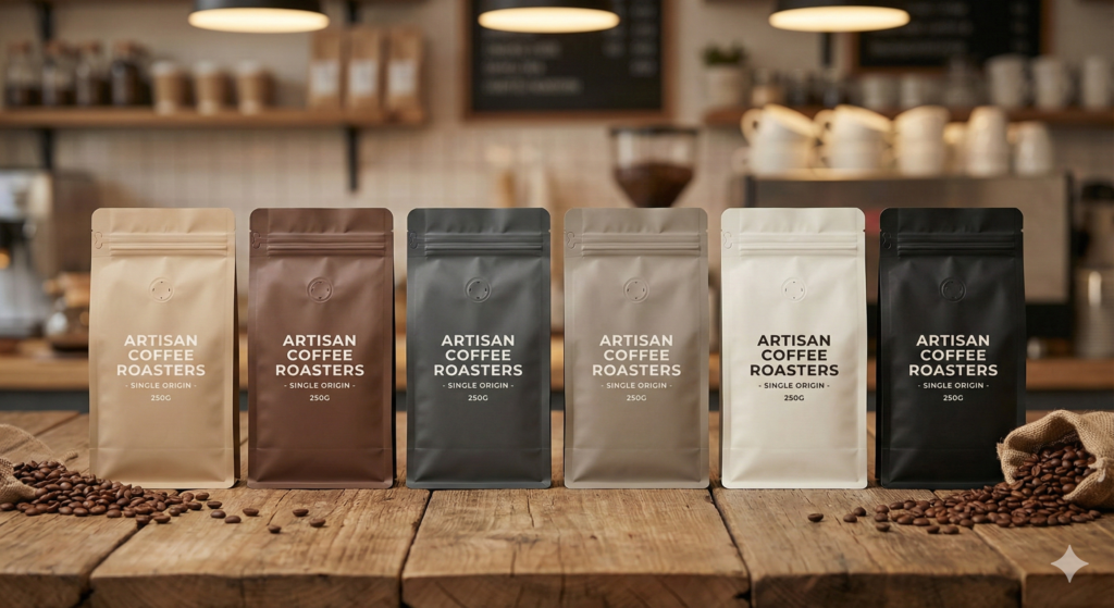 pouch kopi elegan warna netral